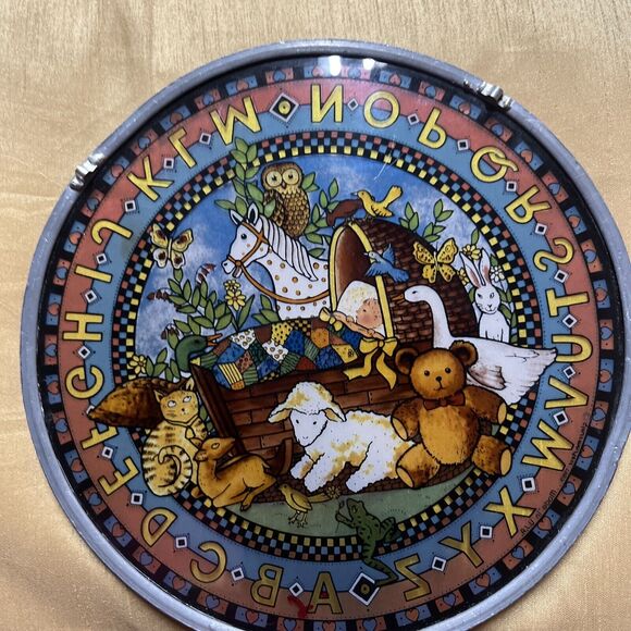 Vintage Glassmasters Stained Glass Art Suncatcher Rock-A-Bye Nursery ABC's - Picture 4 of 7